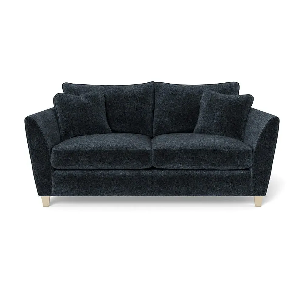 3-Seater Sofa with Sabre Arms - Blue, Boucle