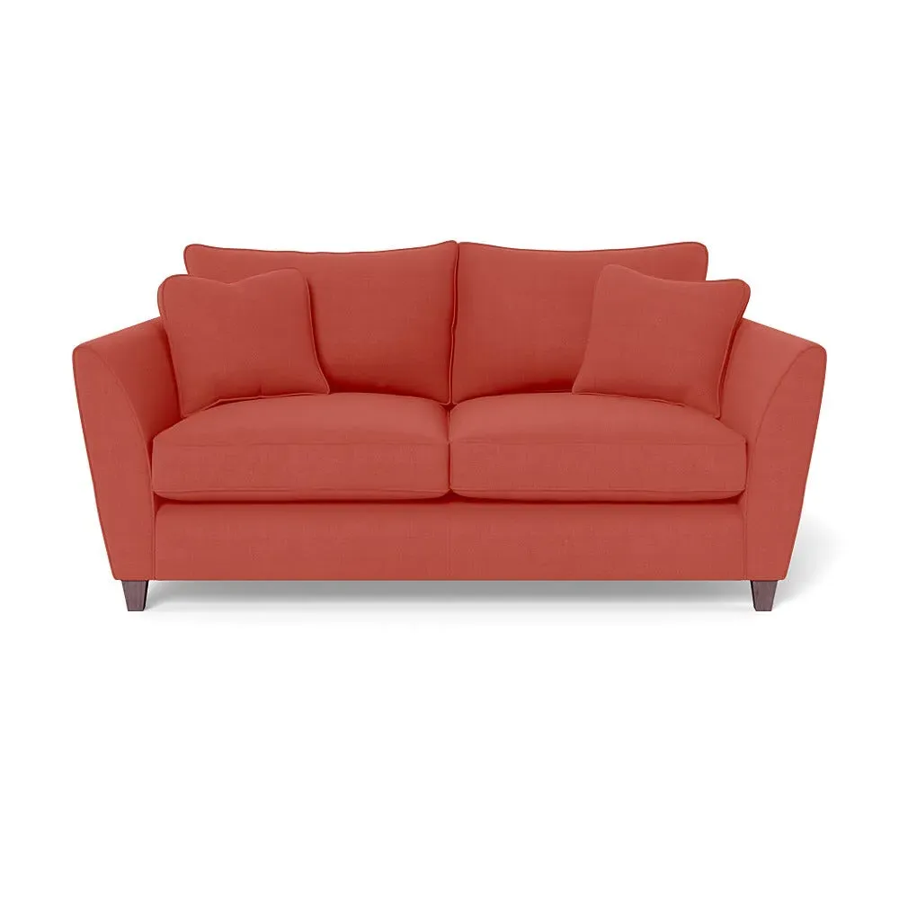 3-Seater Sofa with Sabre Arms - Red, Linen