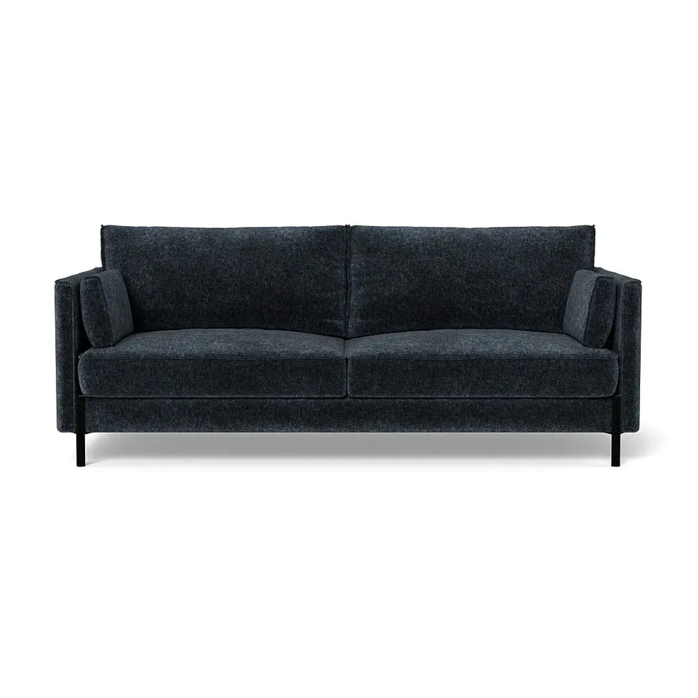 3-Seater Sofa with Slim Arms - Blue, Boucle