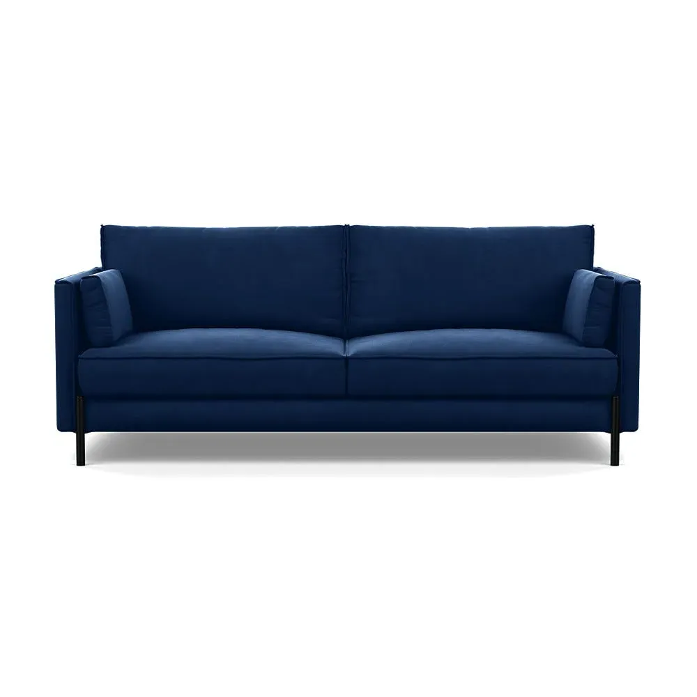 3-Seater Sofa with Slim Arms - Midnight, Velvet