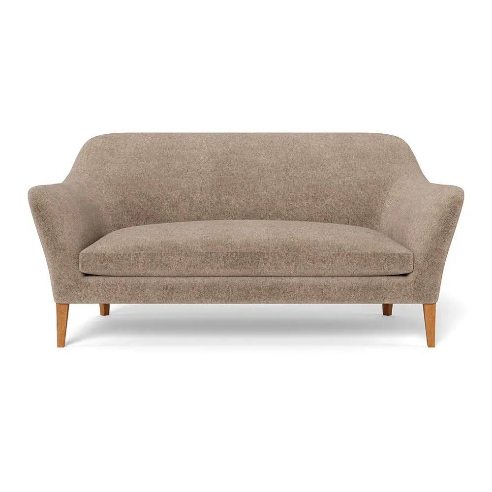 3-Seater Sofa with Stained Oak Feet - Natural, Boucle
