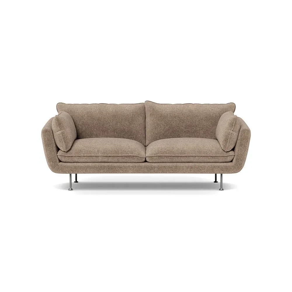 3-Seater Sofa with Steel Feet - Natural, Boucle