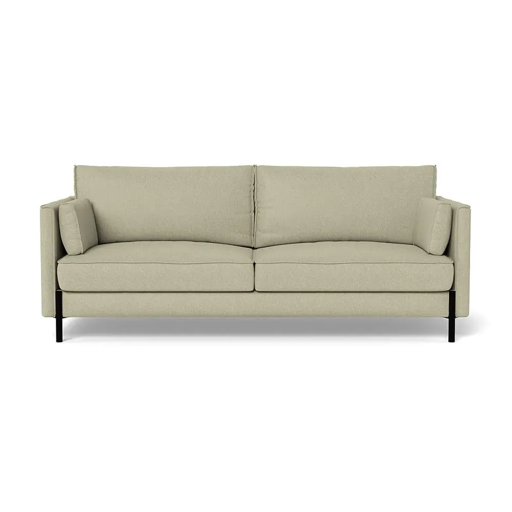 3-Seater Sofa with Steel Legs - Natural, Cotton image
