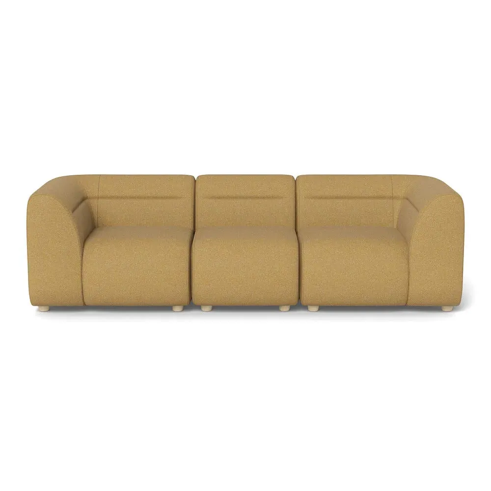 3-Seater Sofa - Yellow, Boucle Tweed