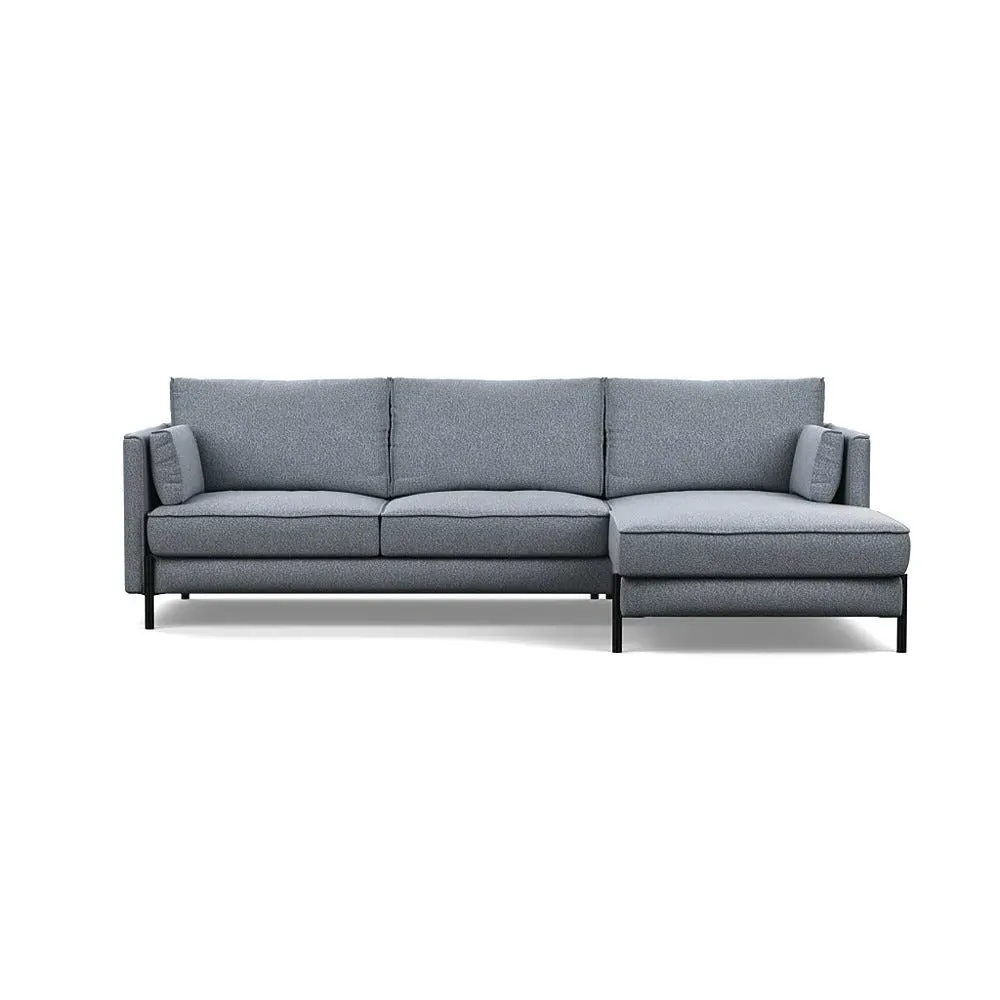 4-Seater Corner Chaise Sofa - Grey, Boucle image