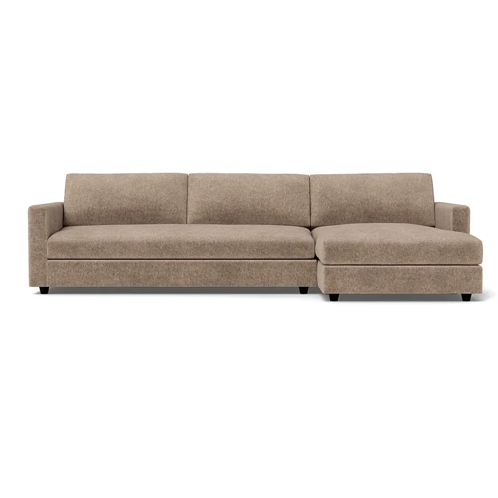 4-Seater Corner Chaise Sofa LHF - Natural, Boucle