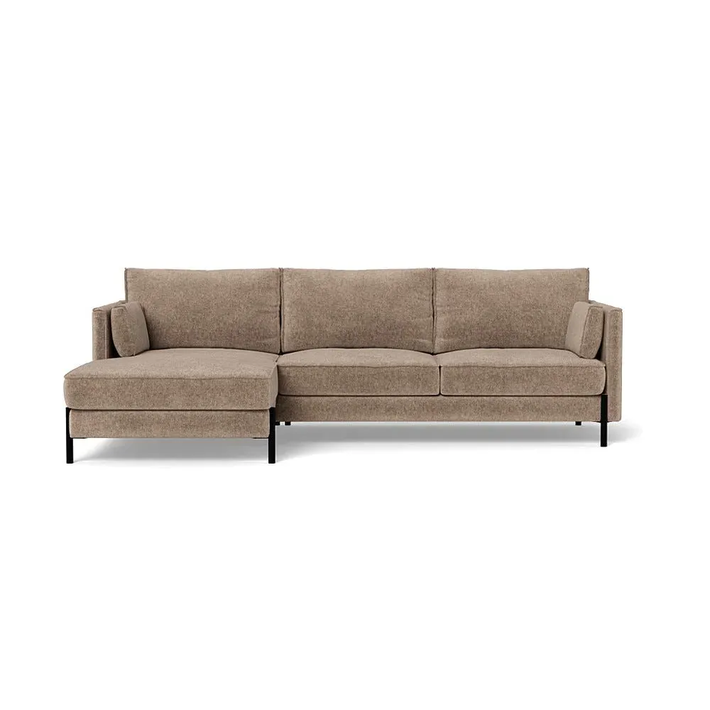 4-Seater Corner Chaise Sofa RHF - Natural, Boucle