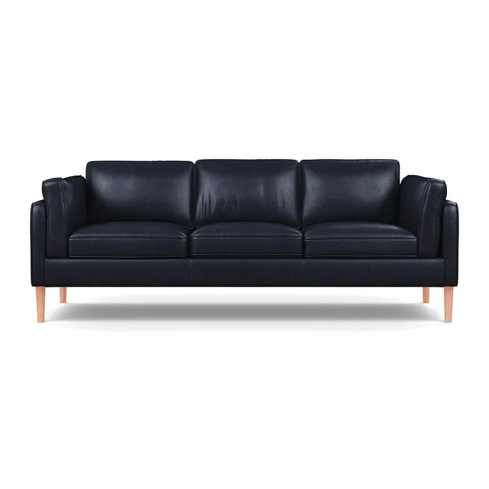 4-Seater Sofa - Black, Leather