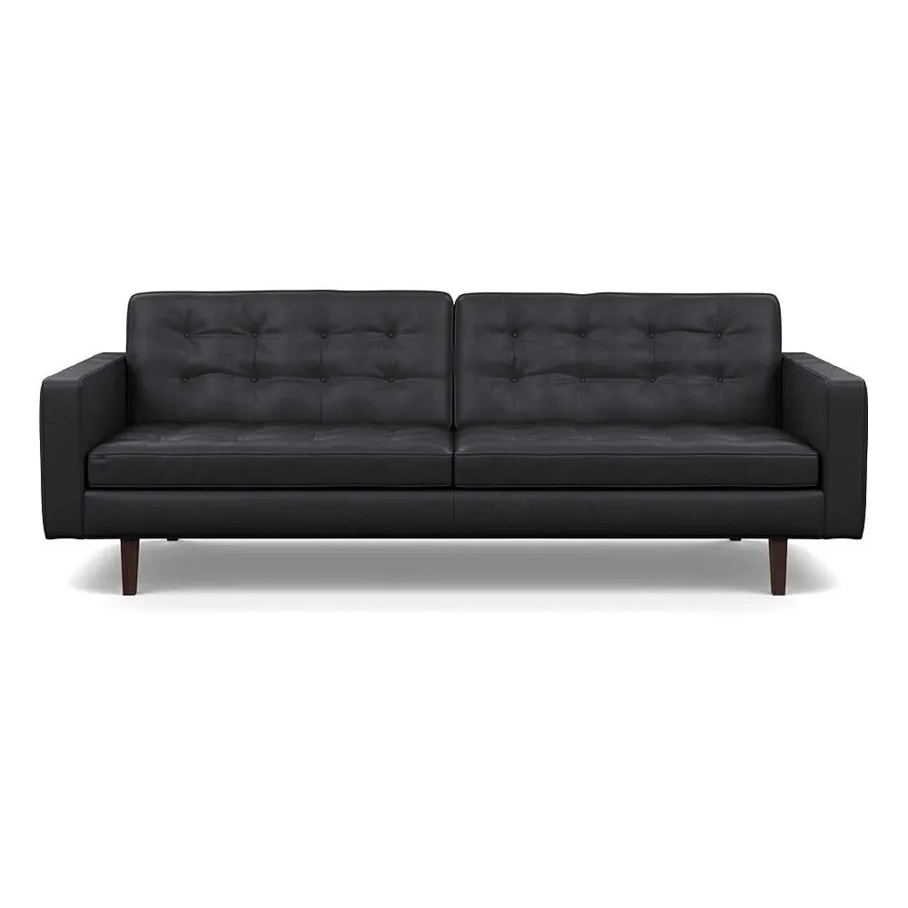 4-Seater Sofa - Black, Leather image