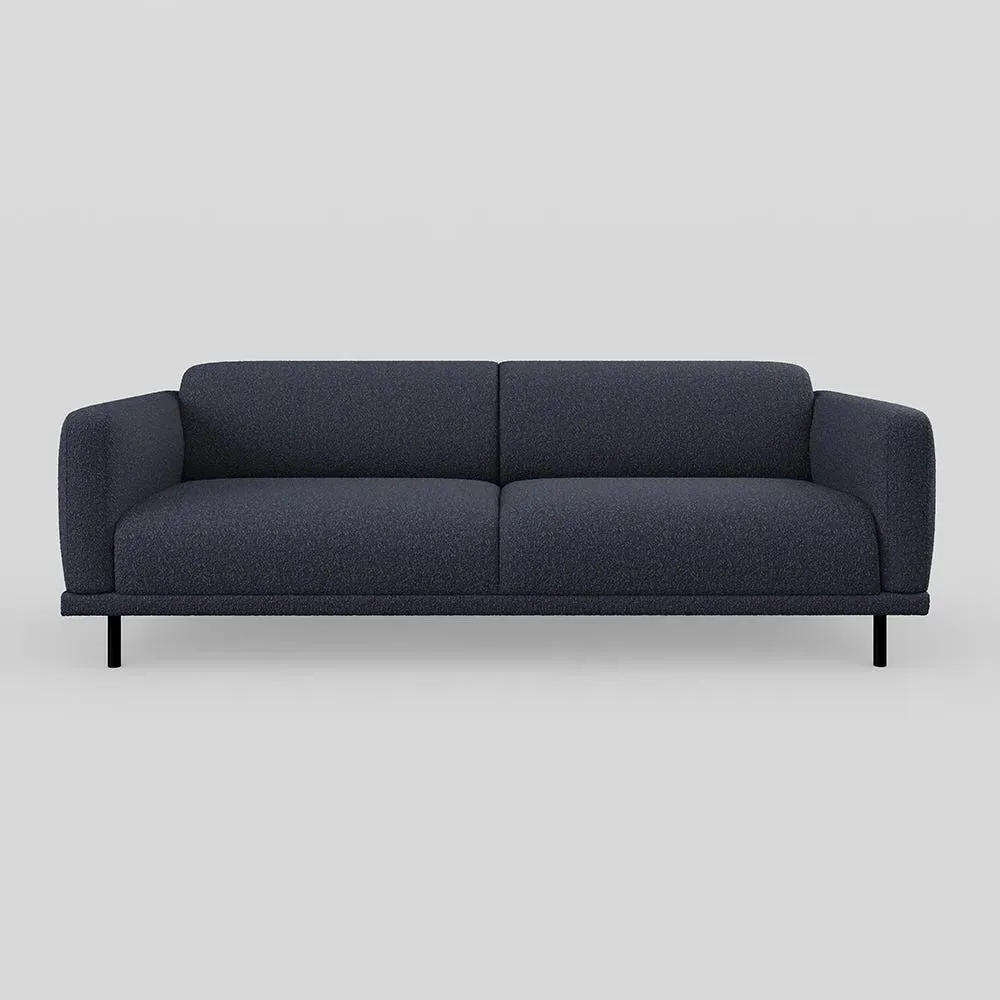 4-Seater Sofa - Blue, Boucle image