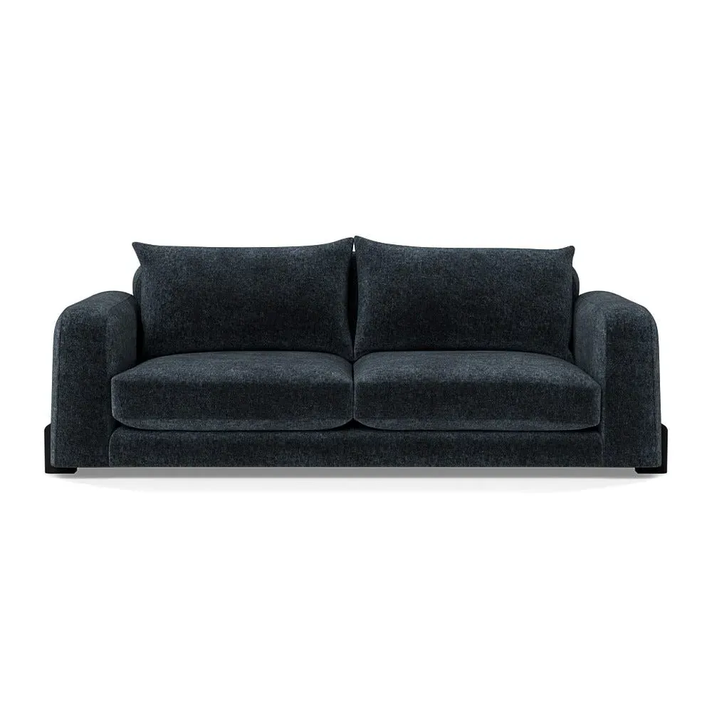 4-Seater Sofa - Blue, Boucle Velvet