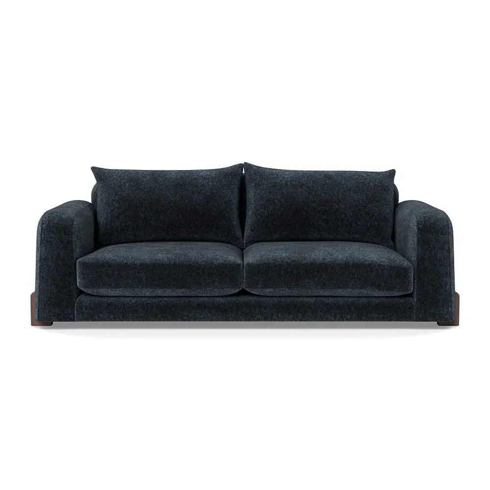 4-Seater Sofa - Blue, Boucle Velvet