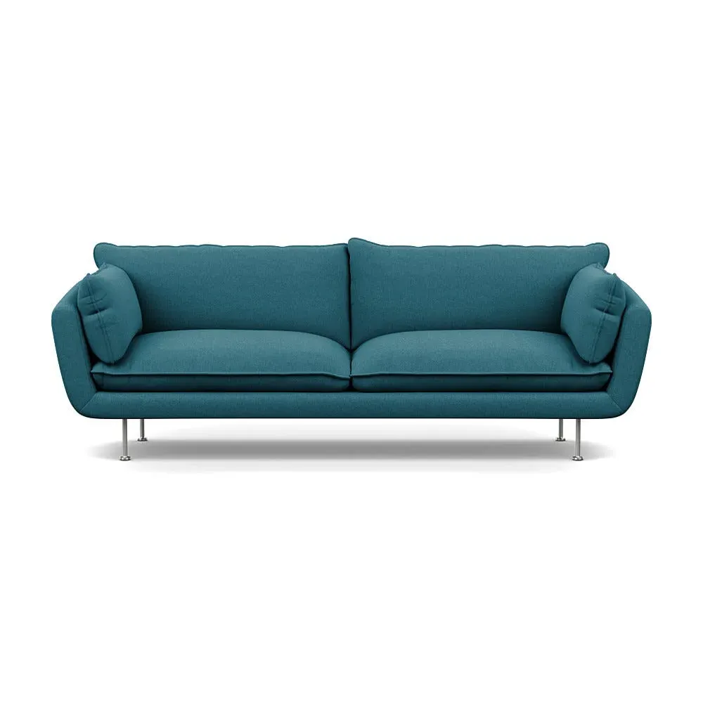 4-Seater Sofa - Blue, Brushed Cotton image