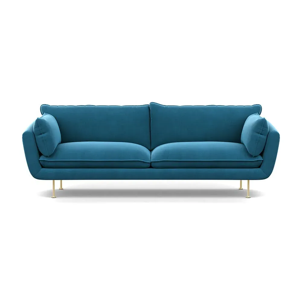 4-Seater Sofa - Blue, Smart Velvet