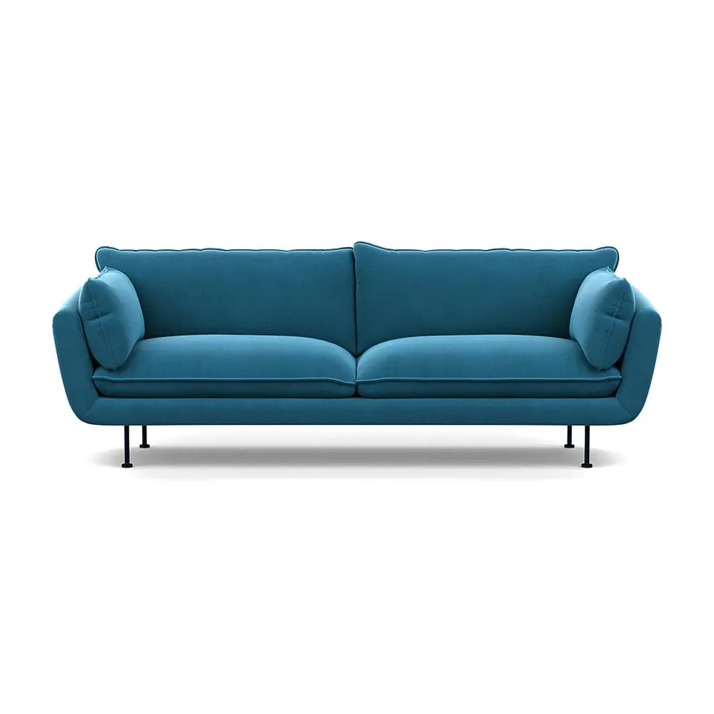4-Seater Sofa - Blue, Smart Velvet