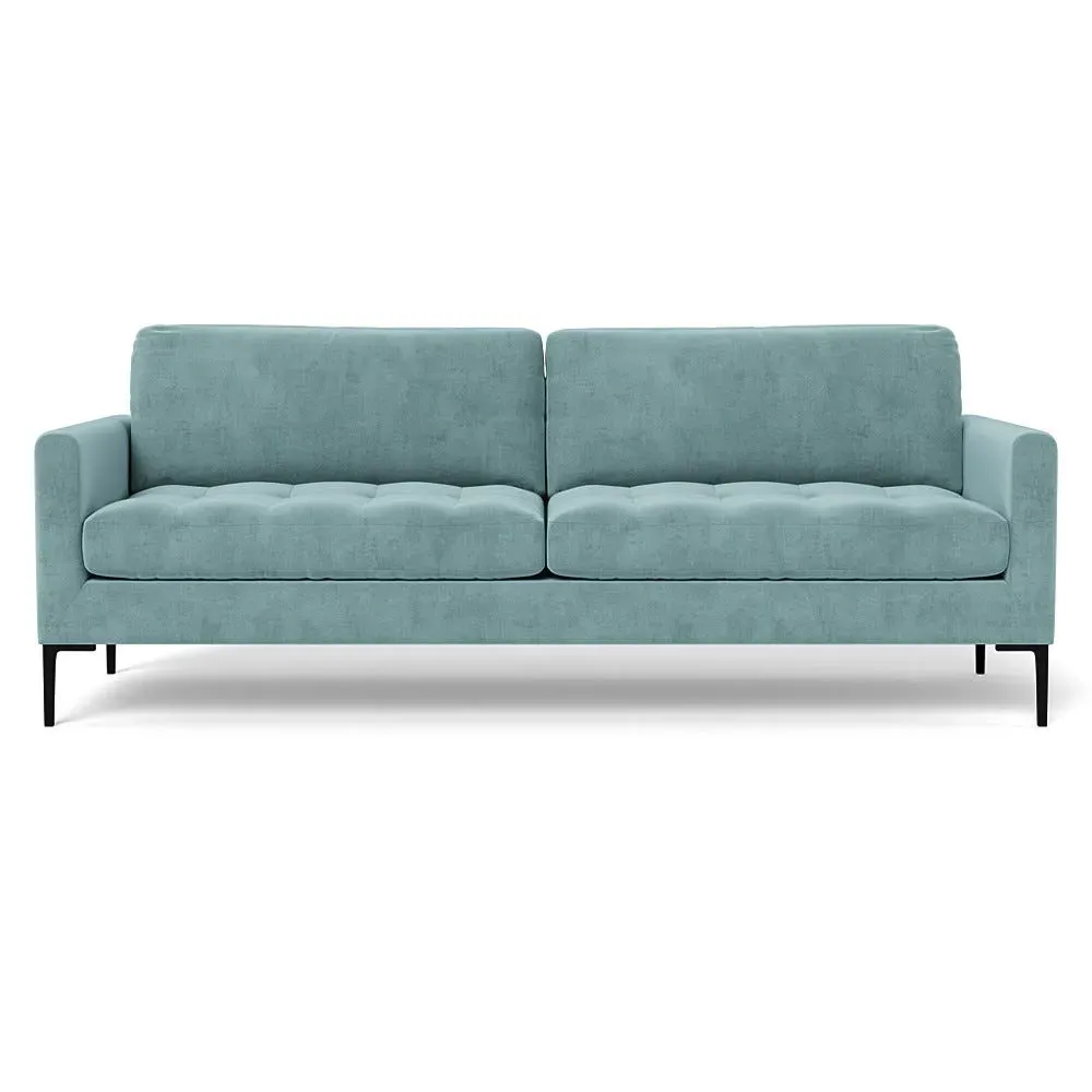 4-Seater Sofa - Blue, Velvet image