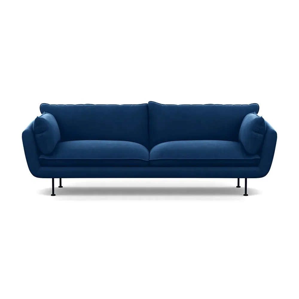 4-Seater Sofa - Blue, Velvet