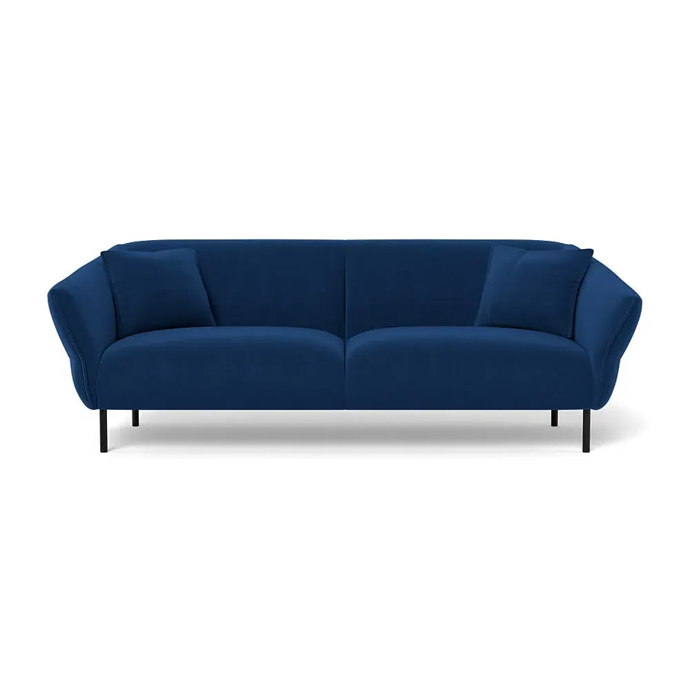 4-Seater Sofa - Blue, Velvet