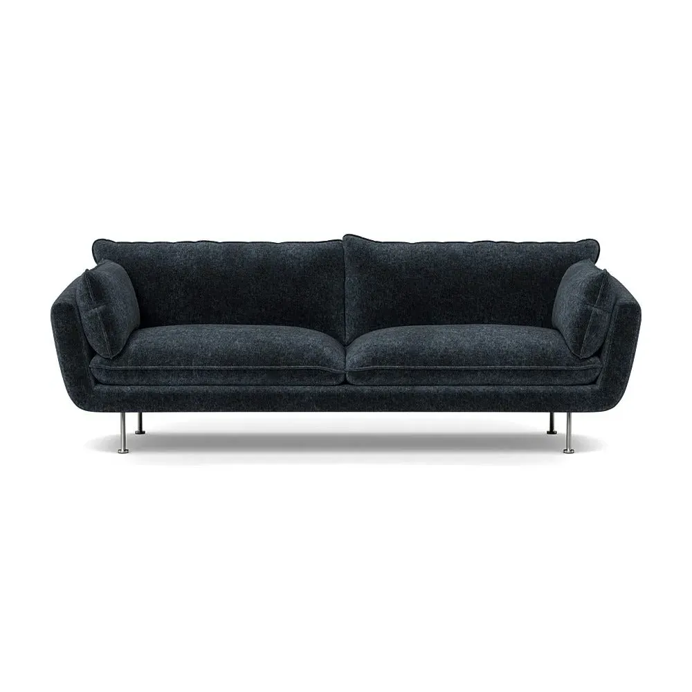 4-Seater Sofa - Blue, Velvet