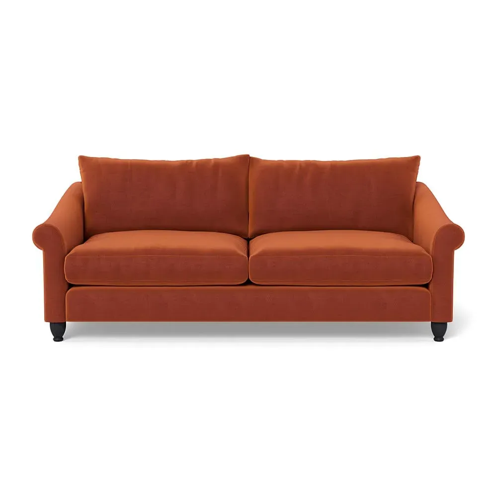 4-Seater Sofa - Brown, Cotton Velvet