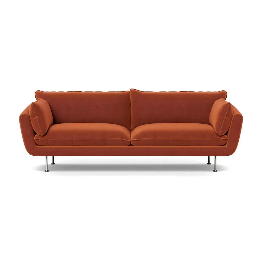 4-Seater Sofa - Brown, Cotton Velvet