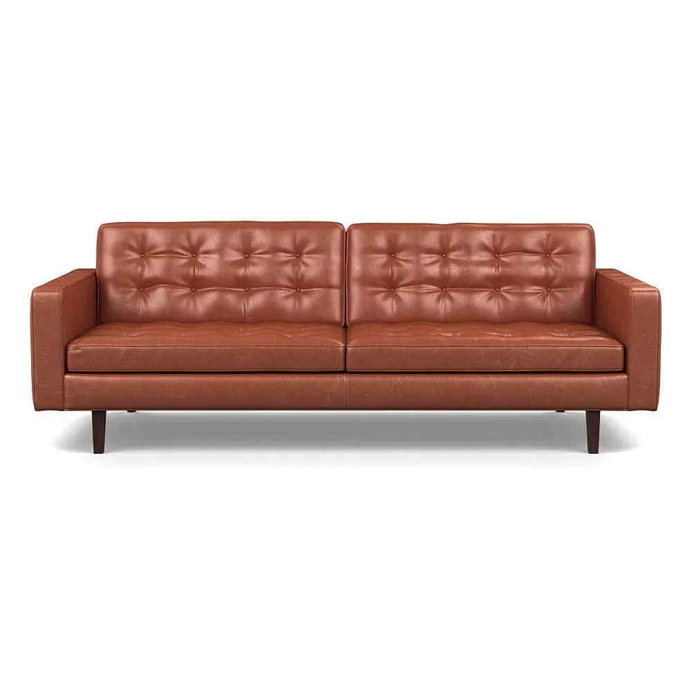 4-Seater Sofa - Brown, Leather image