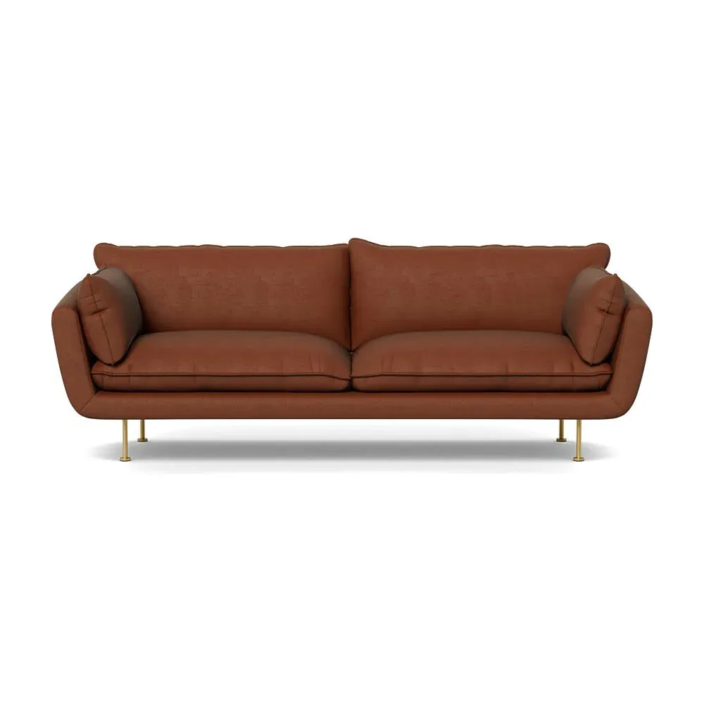 4-Seater Sofa - Brown, Velvet