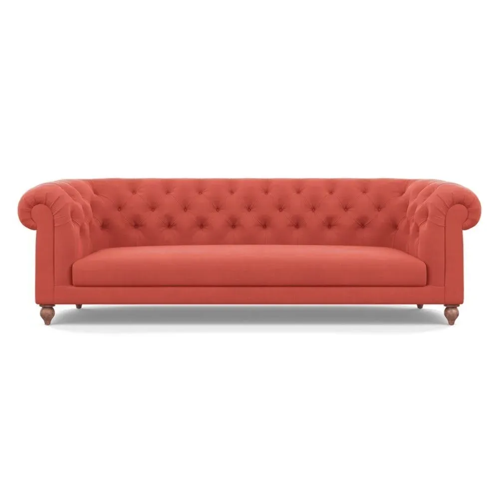 4-Seater Sofa Fitzrovia - Red, Linen image
