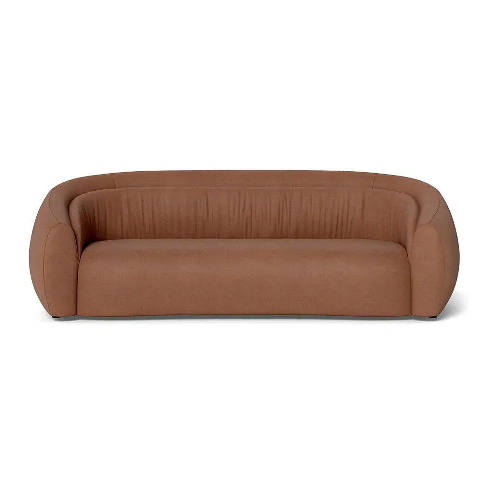 4-Seater Sofa Flora Design - Brown, Cotton