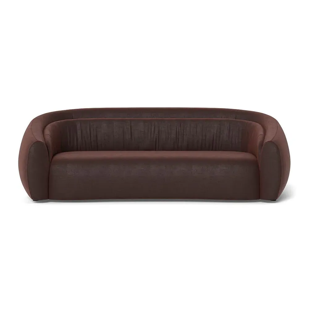 4-Seater Sofa Flora Design - Espresso, Velvet