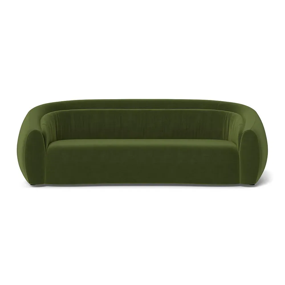 4-Seater Sofa Flora Design - Leaf, Velvet