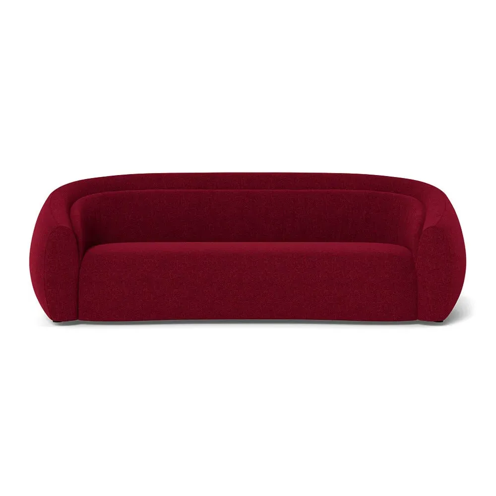 4-Seater Sofa Flora Design - Red, St Mortiz Wool