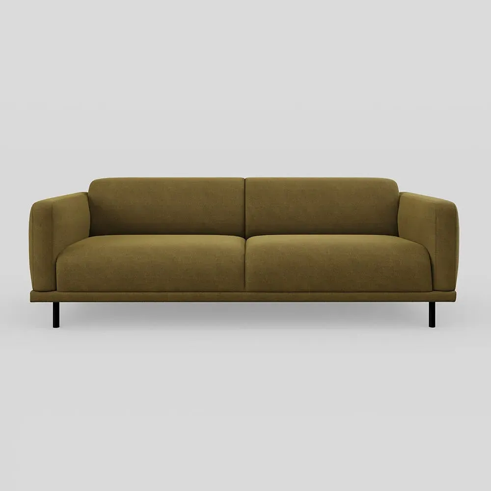 4-Seater Sofa - Green, Velvet