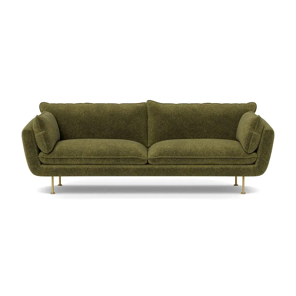4-Seater Sofa - Green, Velvet