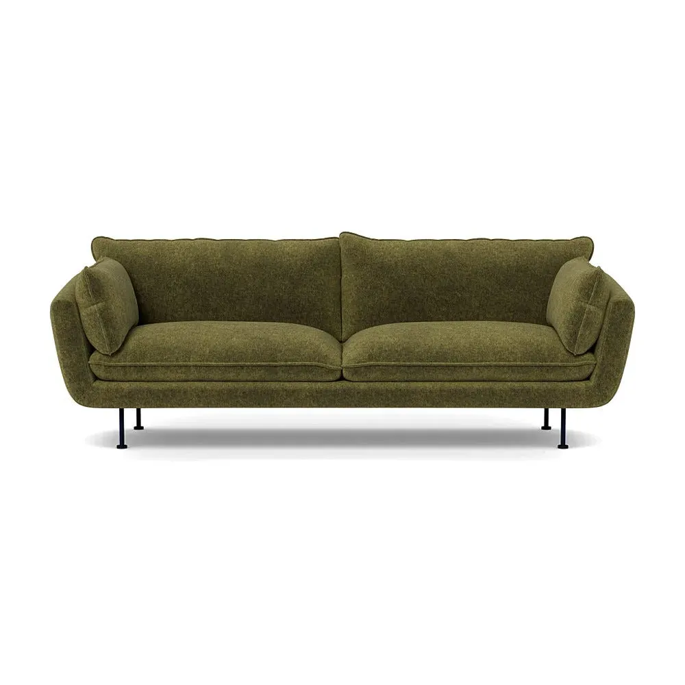 4-Seater Sofa - Green, Velvet