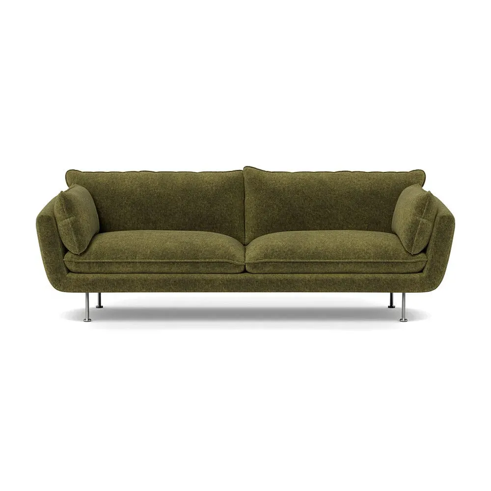4-Seater Sofa - Green, Velvet