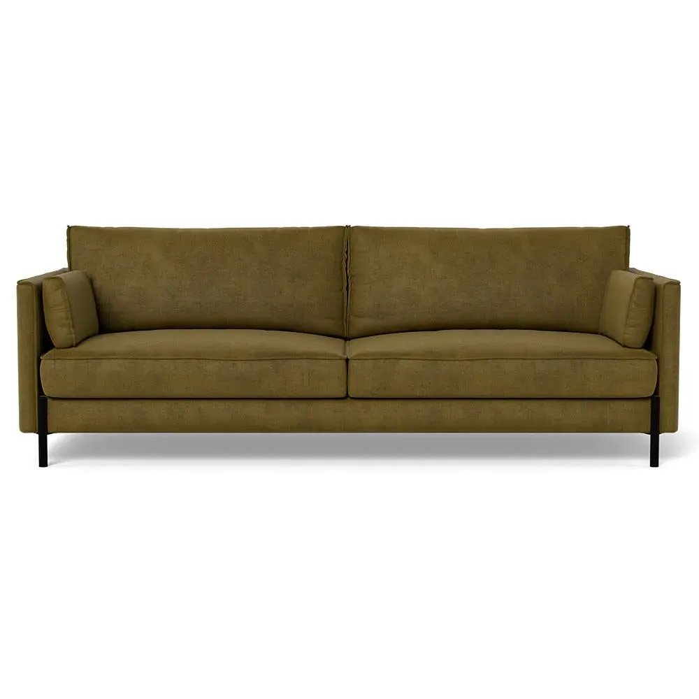 4-Seater Sofa - Green, Velvet image
