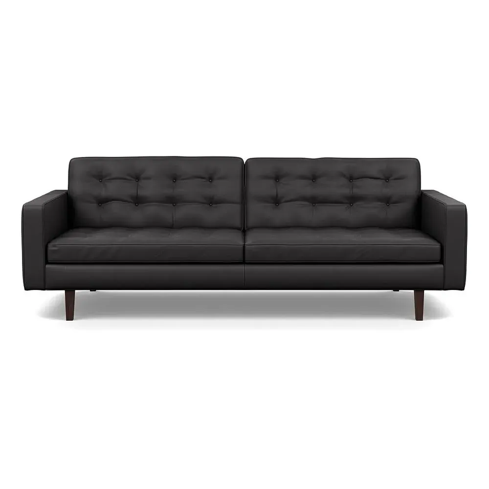 4-Seater Sofa - Grey, Grain Leather image