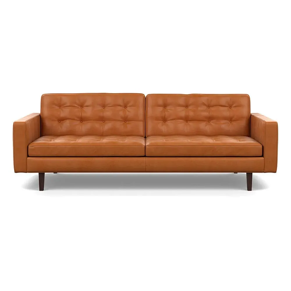 4-Seater Sofa Hepburn Style - Brown, Leather image