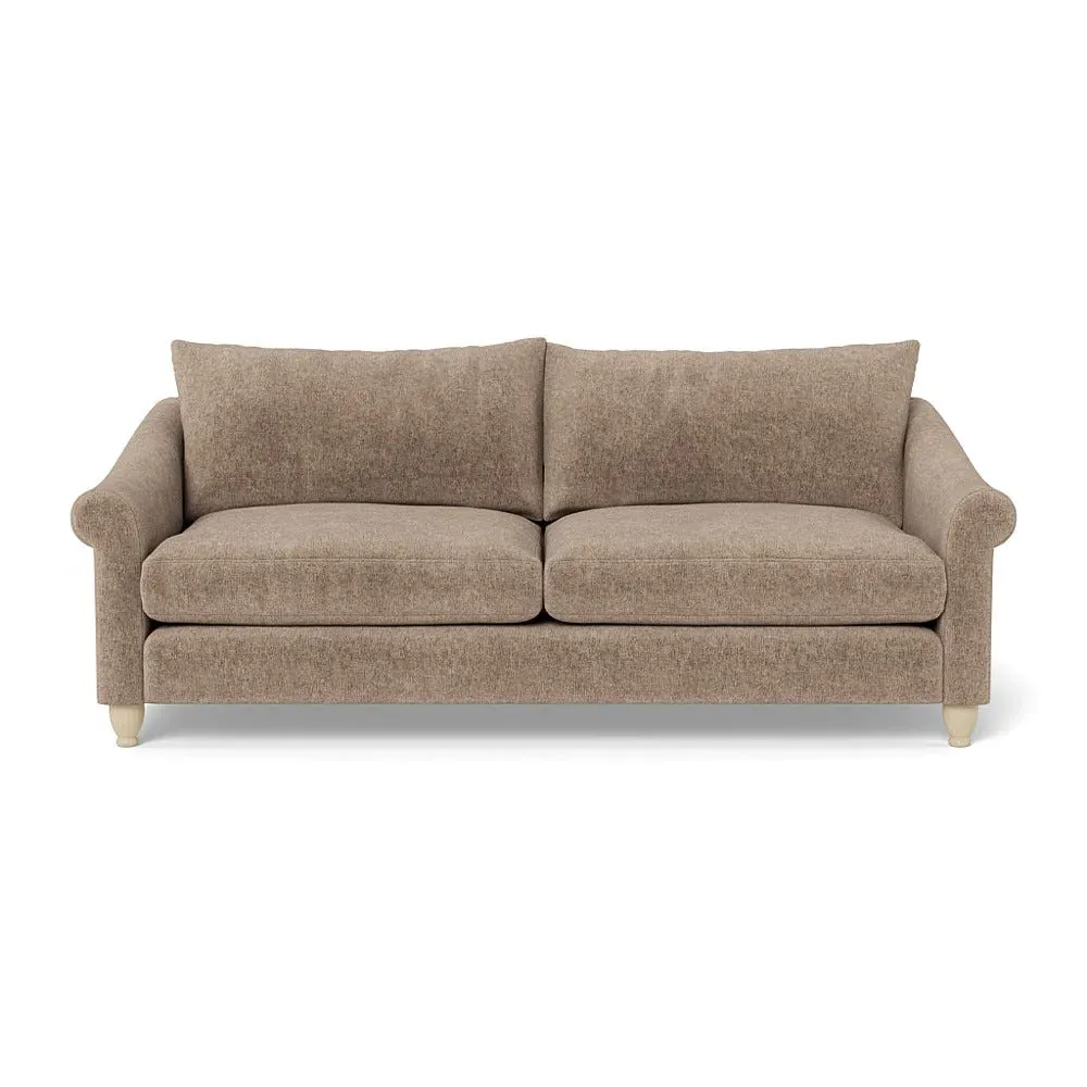 4-Seater Sofa - Natural, Boucle Velvet