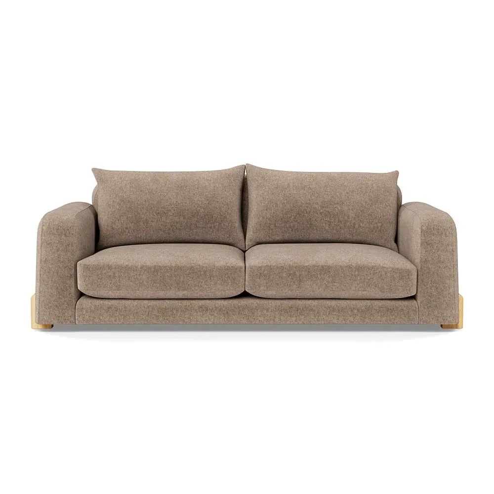 4-Seater Sofa - Natural, Boucle Velvet