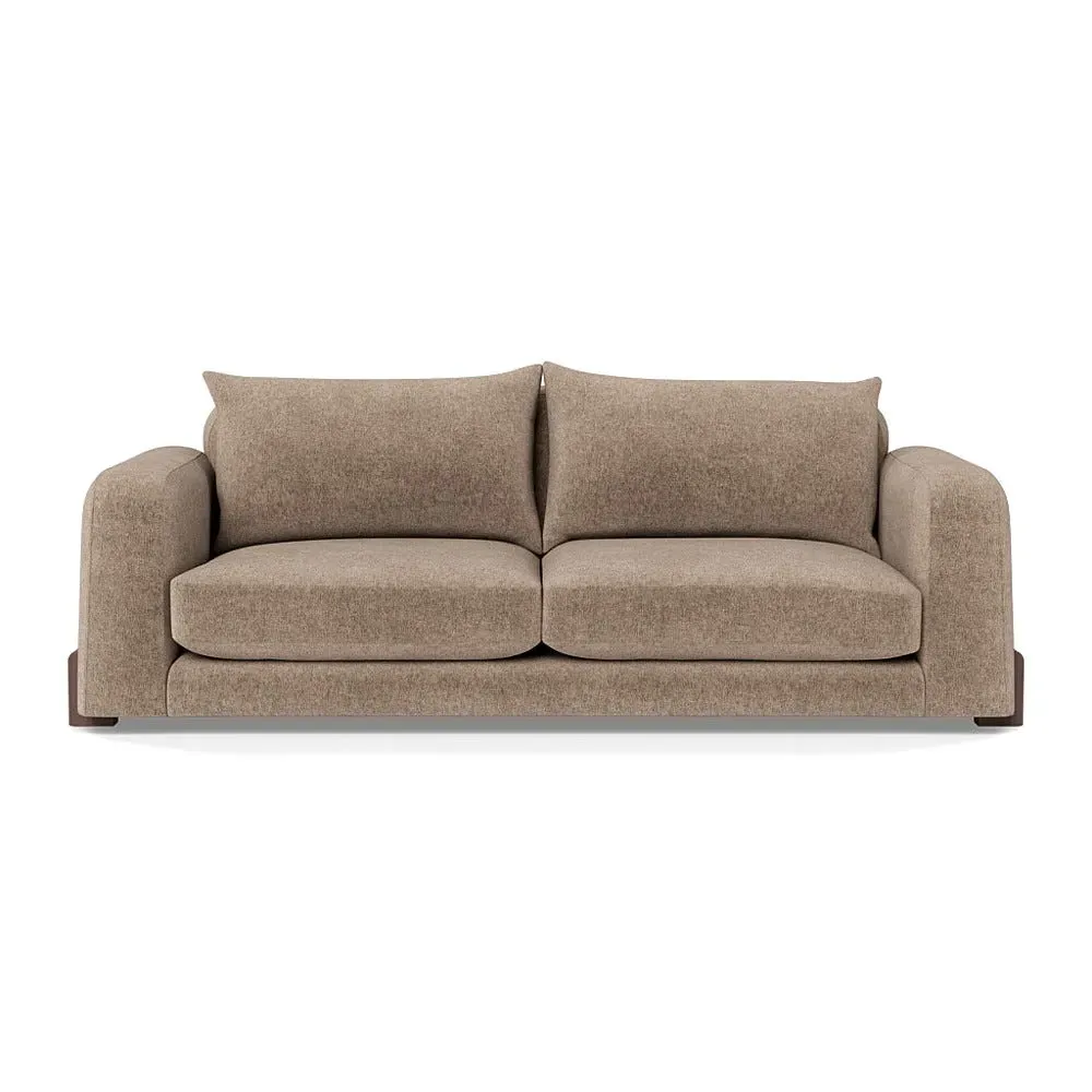 4-Seater Sofa - Natural, Boucle Velvet