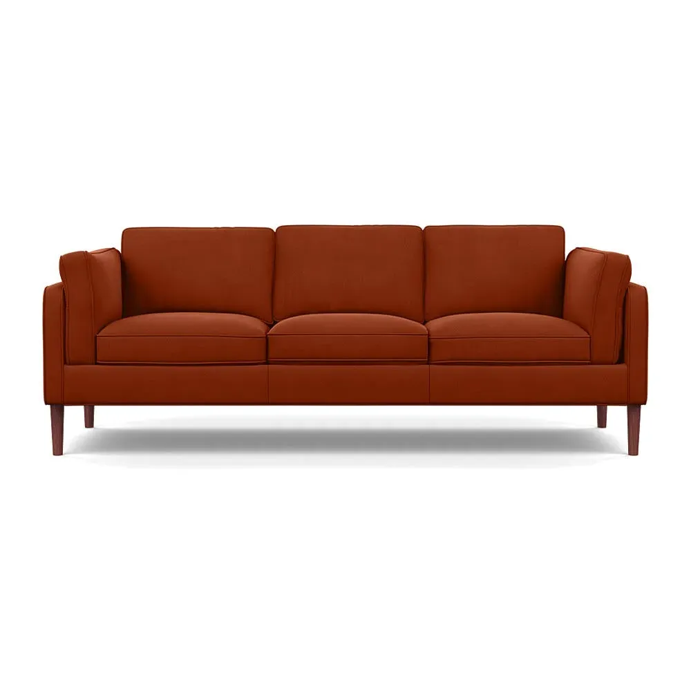 4-Seater Sofa - Rust, Velvet