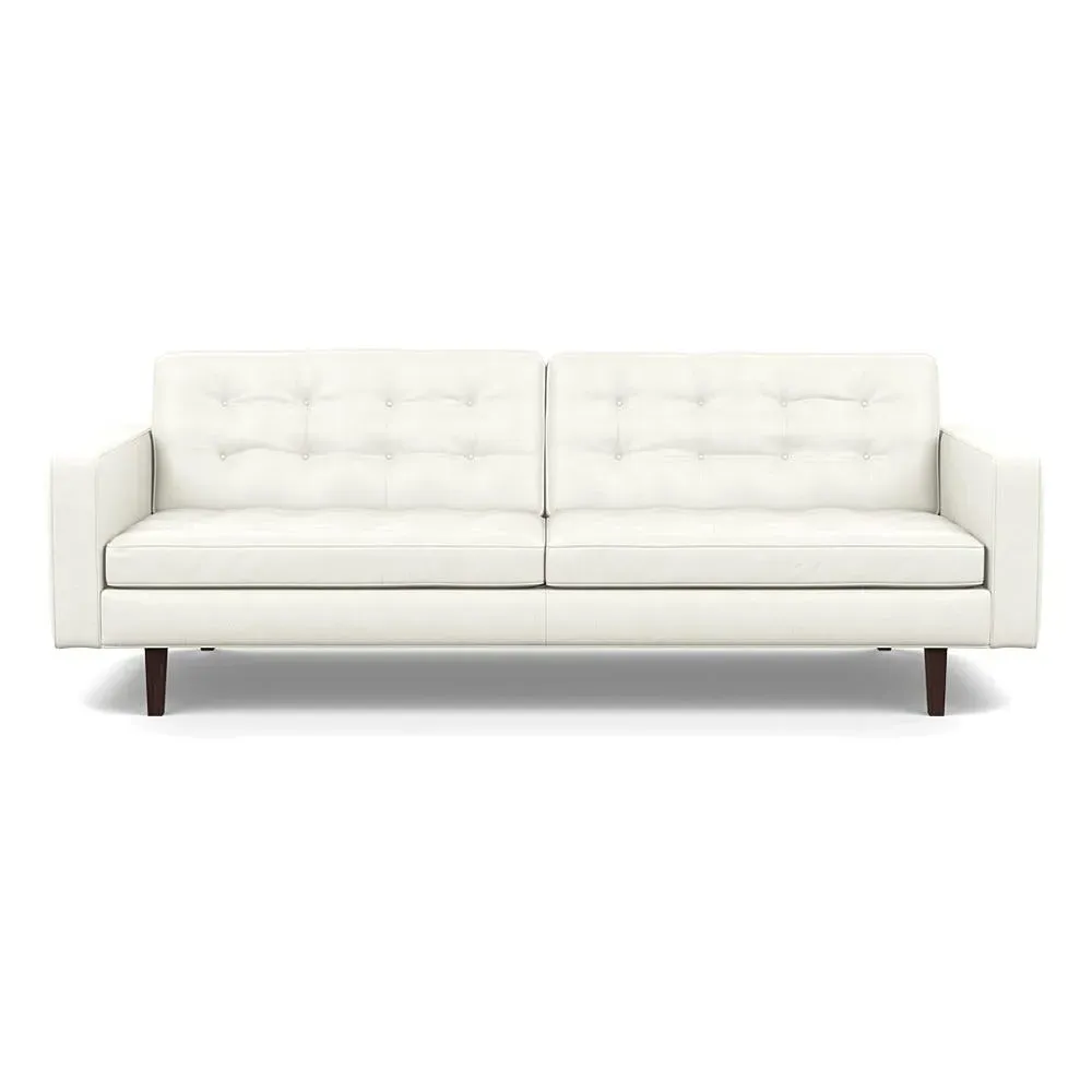 4-Seater Sofa - White, Leather image
