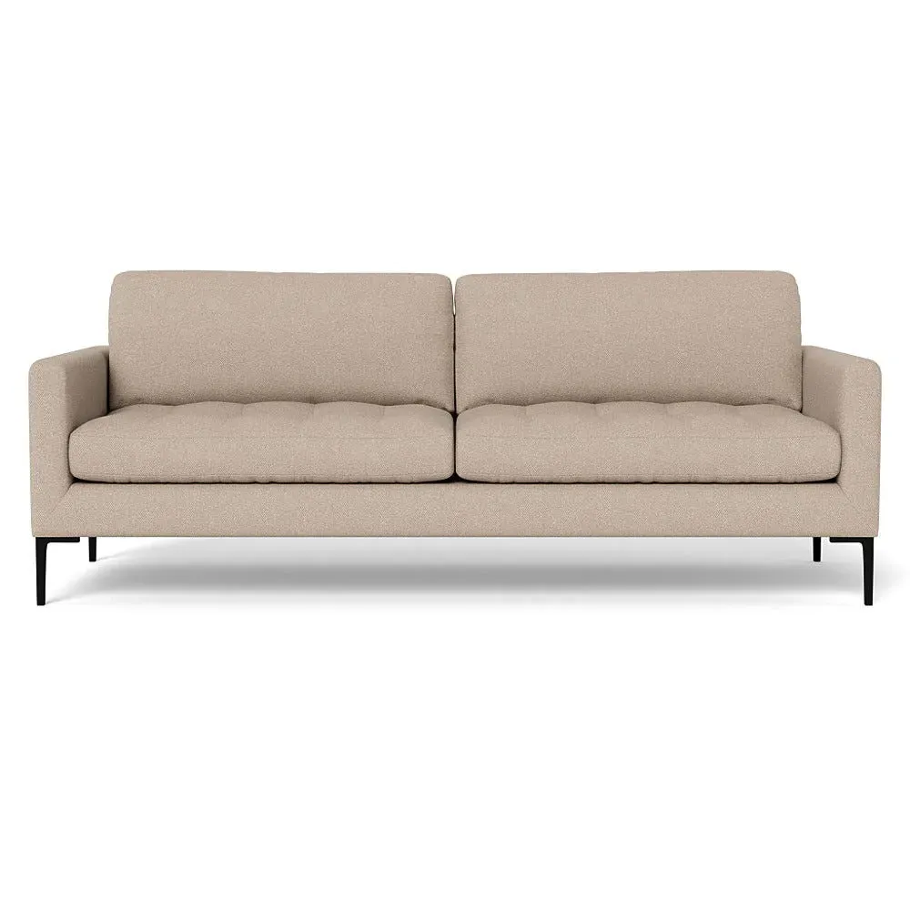 4-Seater Sofa with Black Legs - Pearl, Boucle