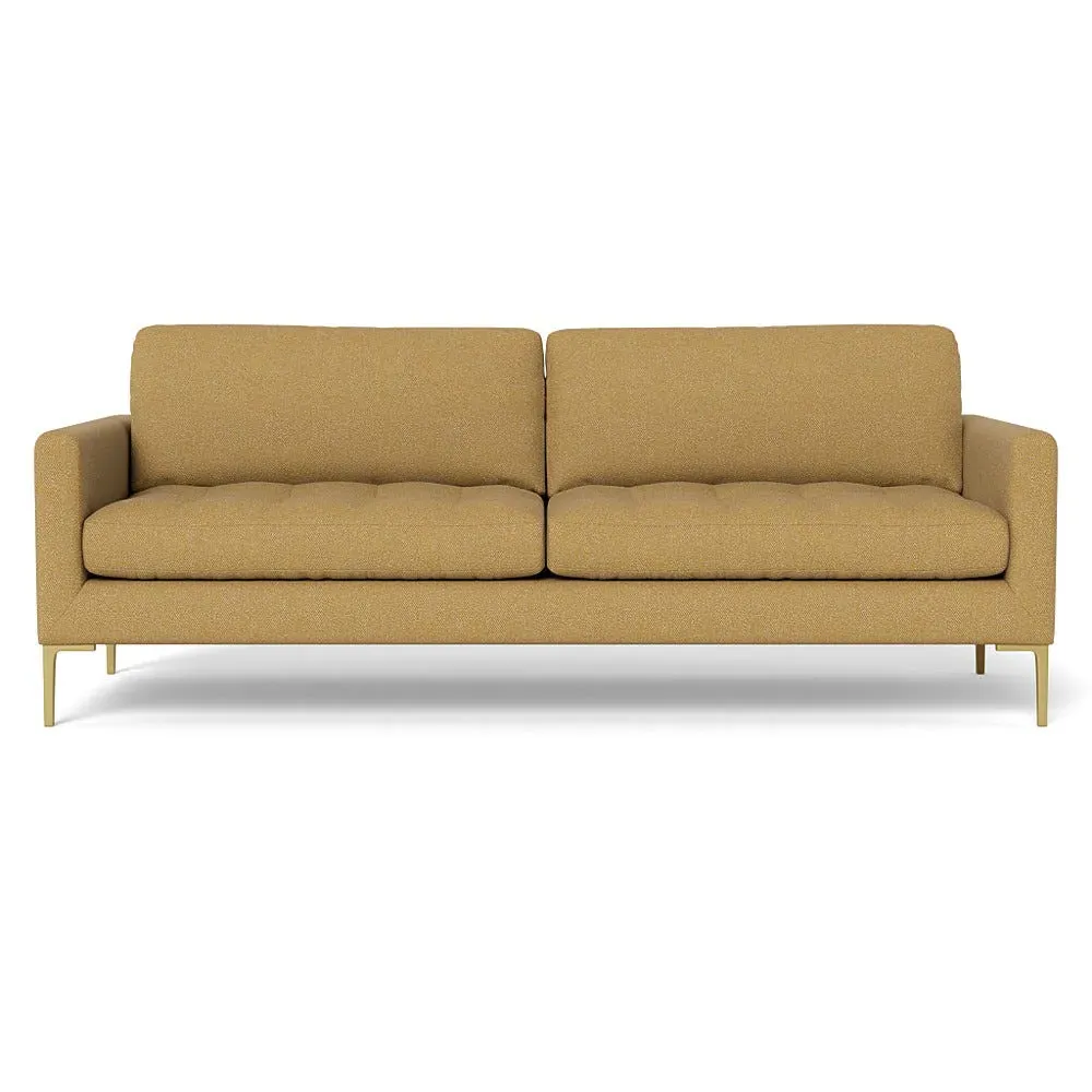 4-Seater Sofa with Brass Legs - Citrine, Boucle