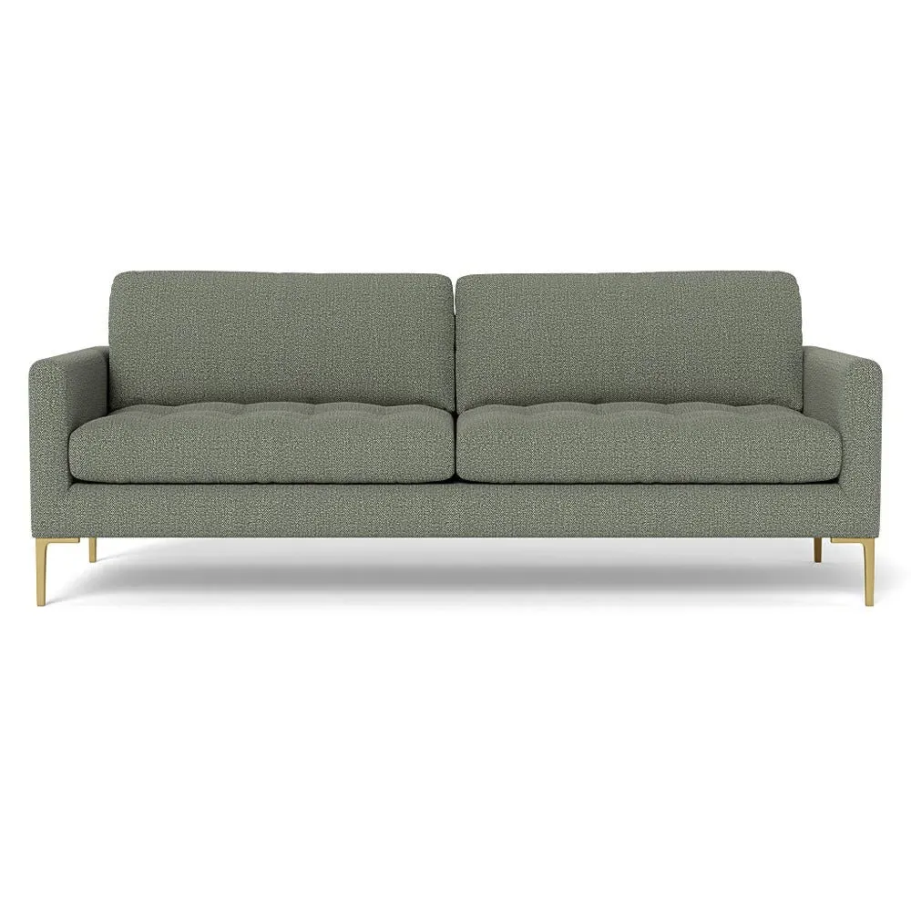 4-Seater Sofa with Brass Legs - Lapis, Boucle