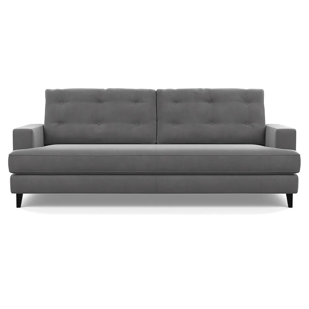 4-Seater Sofa with Button Cushions - Blue, Boucle
