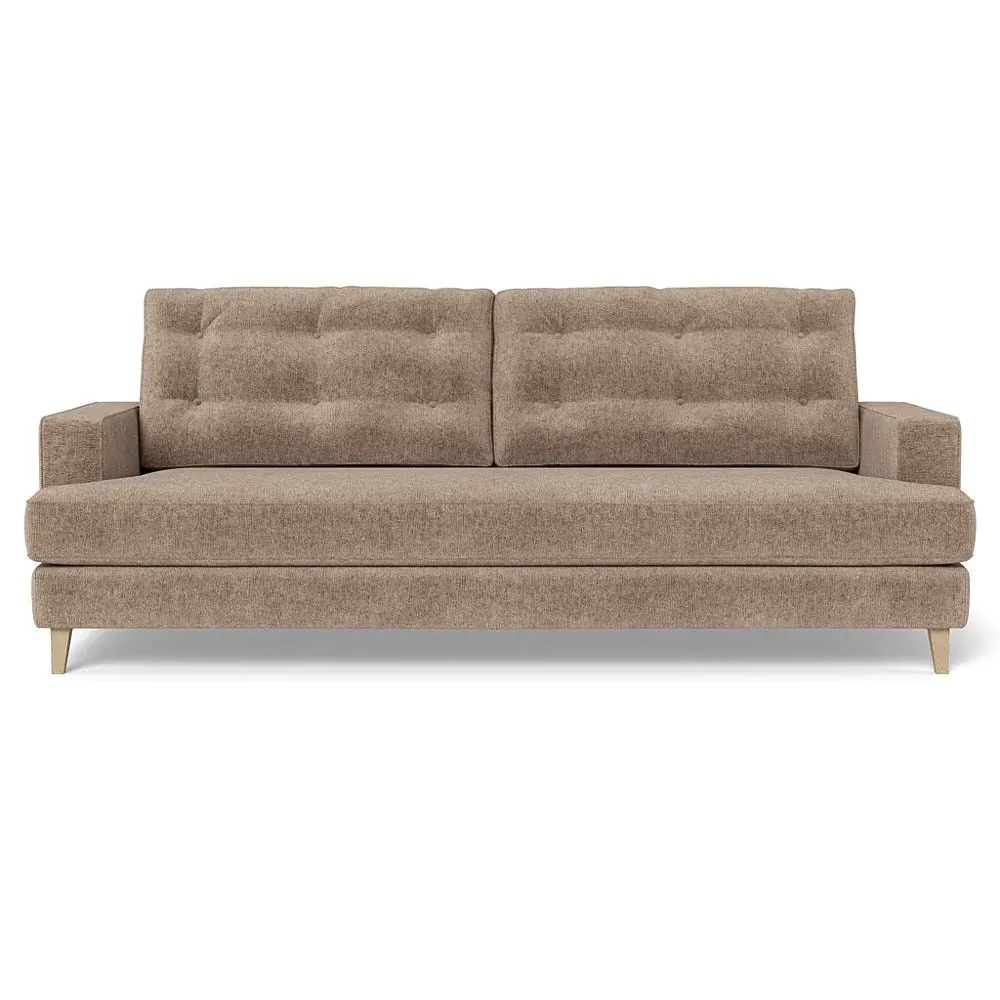 4-Seater Sofa with Button Cushions - Boucle Velvet