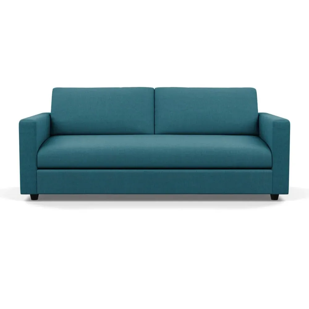 4-Seater Sofa with Deep Seat - Blue, Cotton image